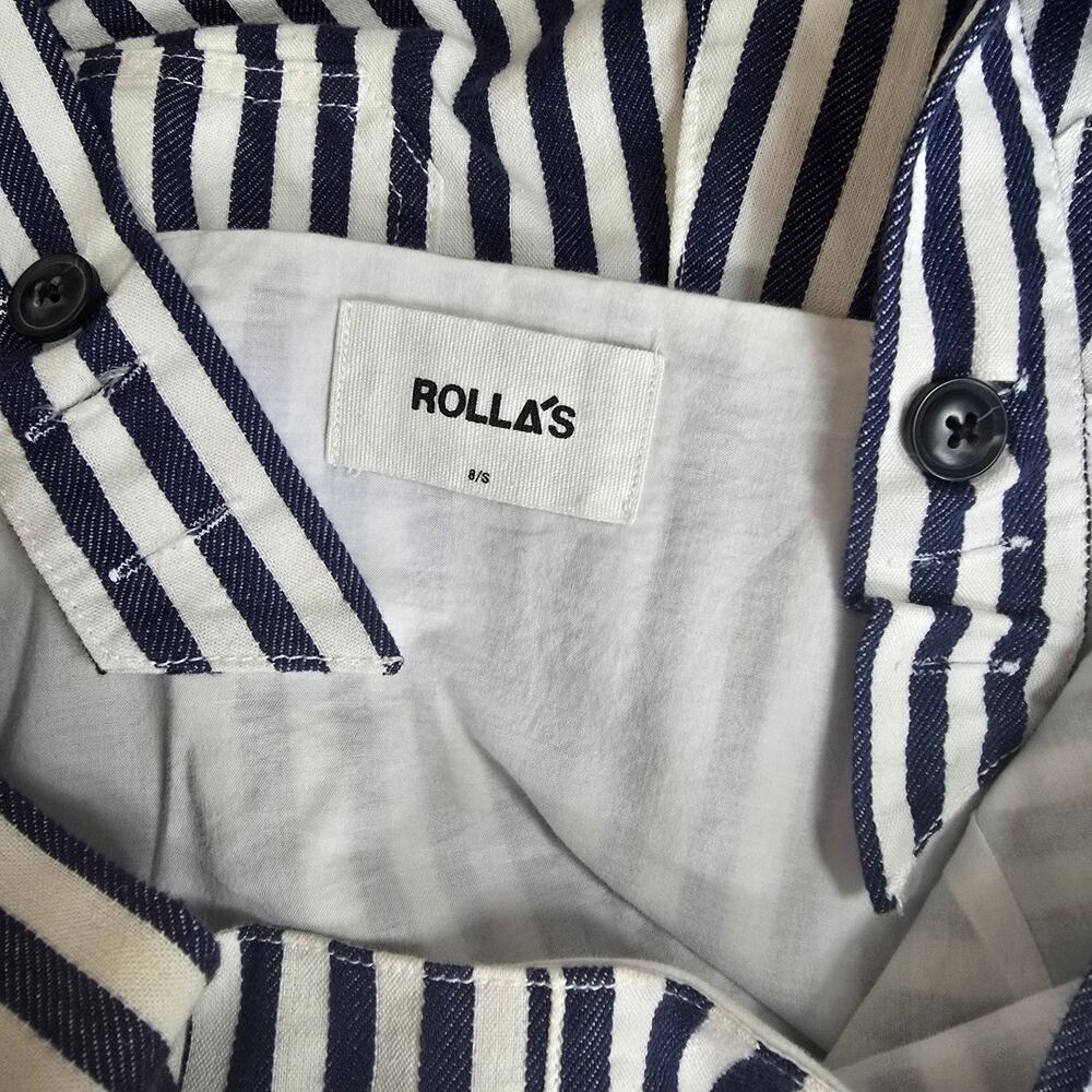 Rolla's Sailor Salty Stripe White Leg Jumpsuit Navy White Size‎ S - Picture 3 of 8